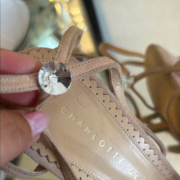 Charlotte Olympia “Isadora” Platform Sandals in Blush Suede 38 - Picture 4 of 9